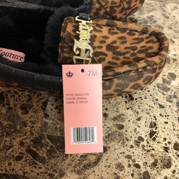 Juicy Couture Leopard Print Slippers 7 - Picture 5 of 6